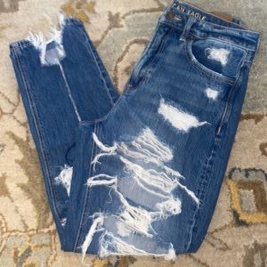 American eagle distressed mom jeans